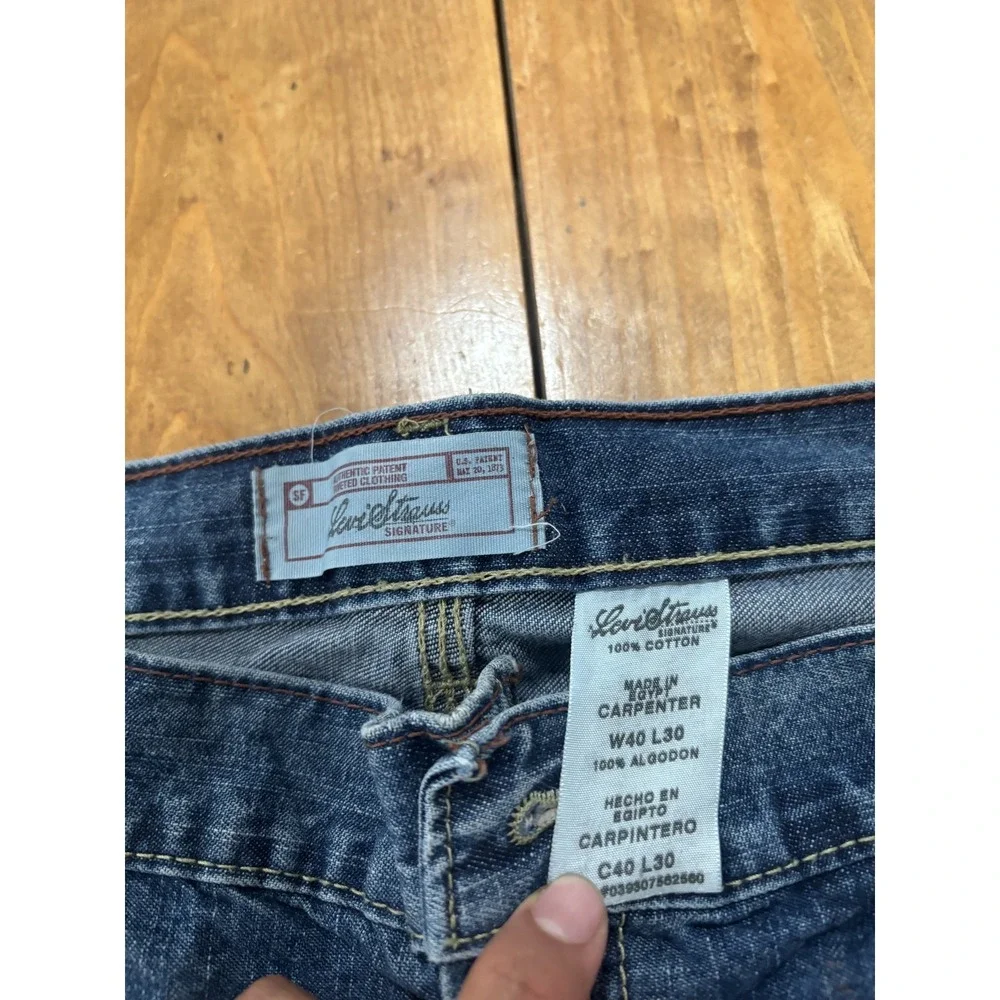 Levi Strauss Signature Men's W40 L30 Carpenter Jeans Workwear Utility Relaxed